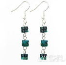 Fashion 6Mm Disc Shape Phoenix Stone Beaded Loop Dangle Earrings With Fish Hook