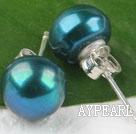 seaable 8-8.5mm dyed blue natural fresh water pearl studs
