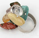 Wholesale Classic Design Assorted Mutli Stone Adjustable Ring