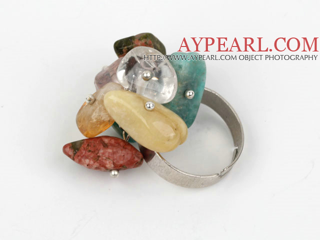 Classic Design Assorted Mutli Stone Adjustable Ring