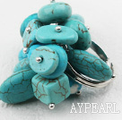 Wholesale Classic Design Assorted Turquoise Adjustable Ring