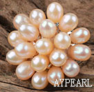 Natural Pink Freshwater Pearl Flower Shape Ring (Free Size)