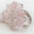 Wholesale Classic Design Assorted Rose Quartz Adjustable Ring