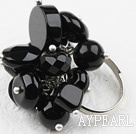 Wholesale Classic Design Assorted Black Agate Adjustable Ring
