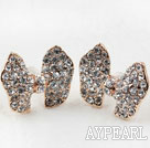 Fashion Style Butterfly Shape Rhinestone Gold Plated Hypoallergenic Studs Earrings