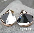 Fashion Style Immitation Gemstone Rhinestone Gold Plated Hypoallergenic Oversized Studs Earrings