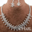 Simple Style Alloy With Rhinestones Wedding Bridal Jewelry Set(Necklace and Matched Earrings)