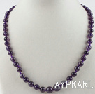 17.7 inches 6-12mm amethyst necklace
