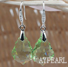 22mm Apple Green Color Baroque Austrian Crystal Earrings