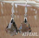 22mm Gray Color Baroque Austrian Crystal Earrings