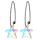2014 Summer New Design Sea Star Shape AB Color Austrian Crystal Earrings With Long Hook