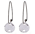 2014 Summer Design Potato Chips Shape Clear Austrian Crystal Earrings With Long Hook