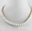 A grade favourite 15.7  inches 10-10.5mm natural white round pearl necklace