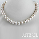 exquisite  15.7 inches 11-13mm natural white color pearl necklace