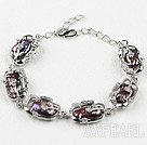 Fashion Style Natural Black Biwa Pearl Bracelet with Adjustable Chain