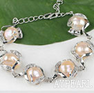 lovely pearl bracelet with extendable chain