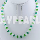 Fashion Blue Crystal Set(Necklace With Matched Earrings)