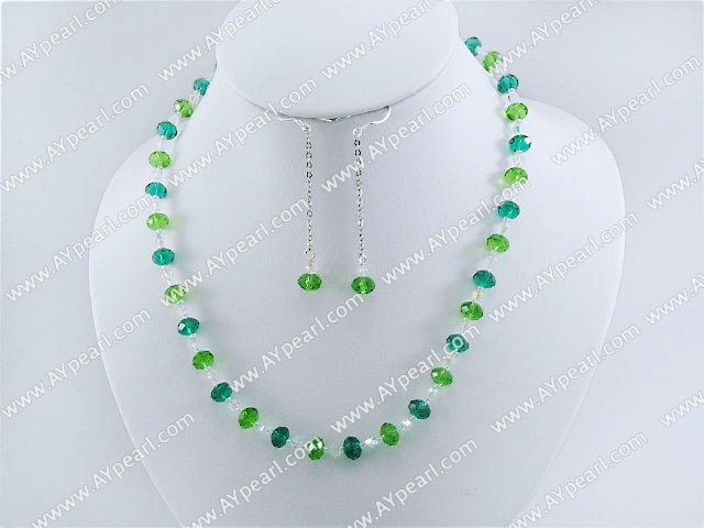 Fashion Blue Crystal Set(Necklace With Matched Earrings)