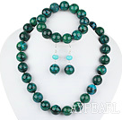 Fashion Round Phoenix Stone Beaded Set(Necklace, Bracelet With Matched Earrings)