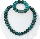 Wholesale 12-16mm popular phoenix stone necklace bracelet set