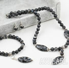 Flashing Stone Set (Necklace Bracelet and Matched Earrings)