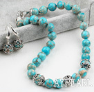 New Design 12mm Green Imperial Jasper Set ( Necklace with Matched Earrings )