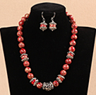 New Design 12mm Red Imperial Jasper Set ( Necklace with Matched Earrings )