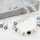 Wholesale 12mm Opal Crystal Set ( Necklace and Matched Earrings )