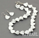 16mm howlite necklace with matched earrings