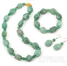 Wholesale wonderful 8-18mm aventurine necklace bracelet earring SET