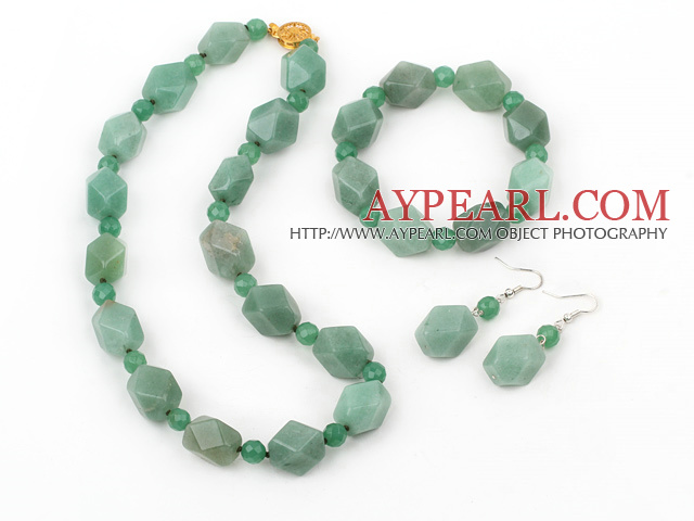 wonderful 8-18mm aventurine necklace bracelet earring SET