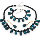 Wholesale Assorted Black Agate and Drop Shape Phoenix Stone Set ( Necklace Bracelet and Matched Earrings )