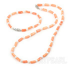 pearl and coral set( necklace, bracelet)