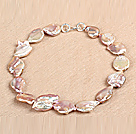 Elegant Natural Purple Irregular Shape Rebirth Pearl Chunky Party Necklace