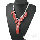 Wholesale Wonderful Mixed Shape And Size Cherry Quartz Large Loop Chain Necklace