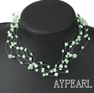 Elegant Green Fresh Water Pearl String&Strand Necklace