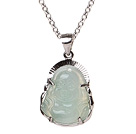 Wholesale Classic Design S925 Sterling Silver Emerald Maitreya Buddha Pendant Necklace With Sterling Silver Chain