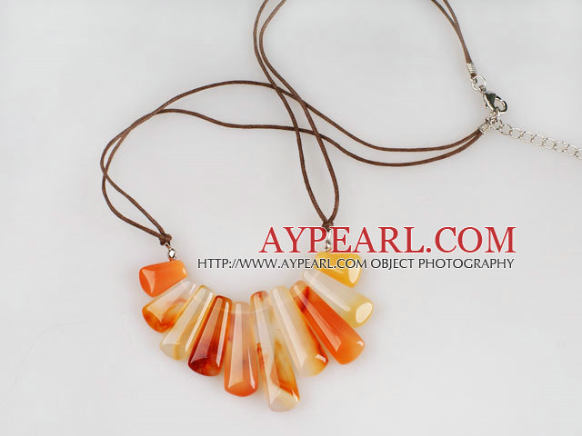 primary color agate neckalce with extendable chain