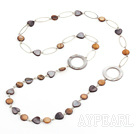 fashion long style party jewelry shell necklace with big loops