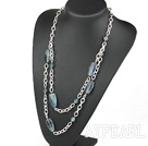 double strand crimson night stone necklace