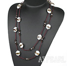 fashion jewelry crystal and colored glaze heart necklace