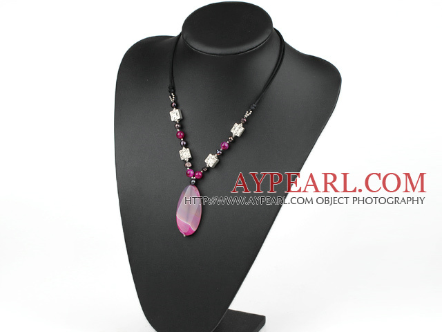 fashion pearl pink agate necklace with extendable chain