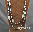 fashion long style pearl and shell necklace
