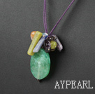 crystal and agate necklace with extendable chain
