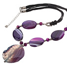 Brazil agate necklace with extendable chain