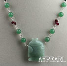 popular aventurine ball necklace with tropical fish charm