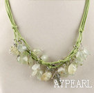 green grape stone necklace with extendable chain