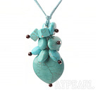 garnet and turquoise necklace with extendable chain