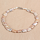 Elegant A Grade Natural Pink Oblong Shape Rebirth Pearl Chunky Party Necklace