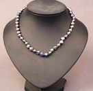 Simple Trendy Style Natural Gray Black Potato Pearl Necklace